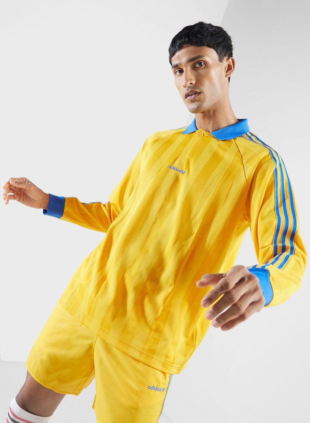 LS Jersey Yellow Originals Men's Casual Polo Tee - Image 1