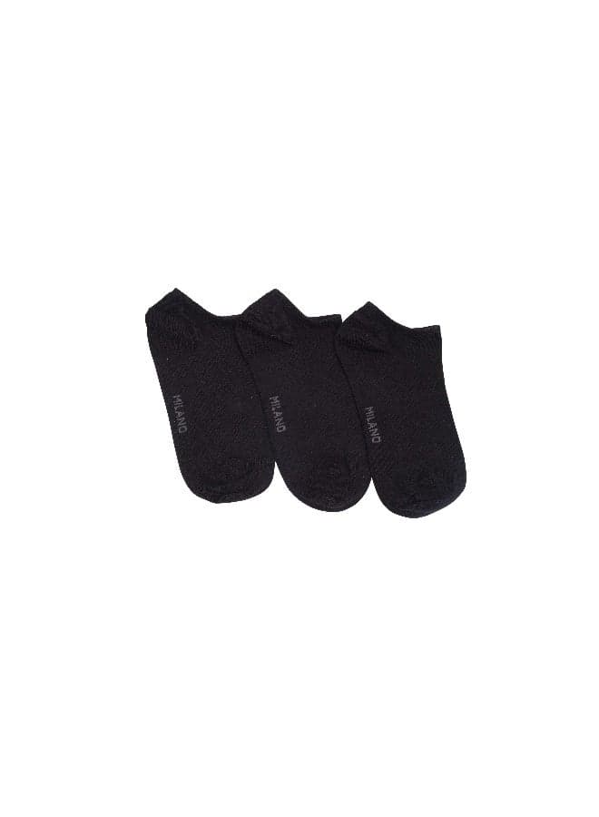 Extra Low Cut Black Socks 3-Pack Essential - Image 1