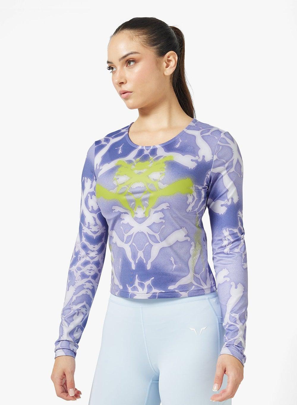Dare To Cropped All-Over Print T-Shirt 62980547 - Image 1