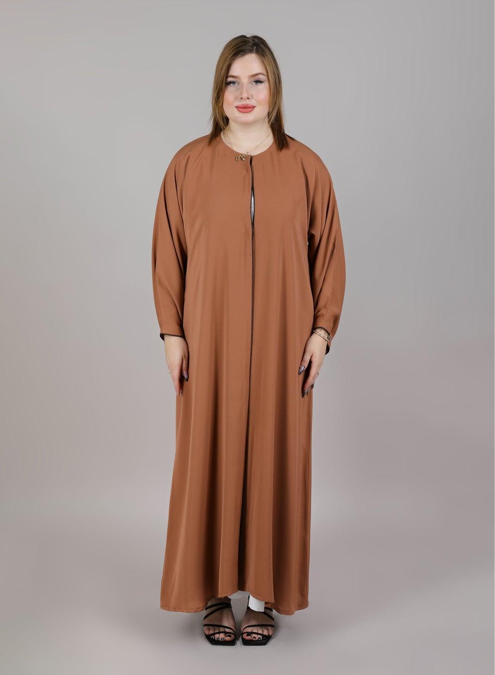 MSquare Brown Korean Nida Abaya Msf01022005 - Image 1
