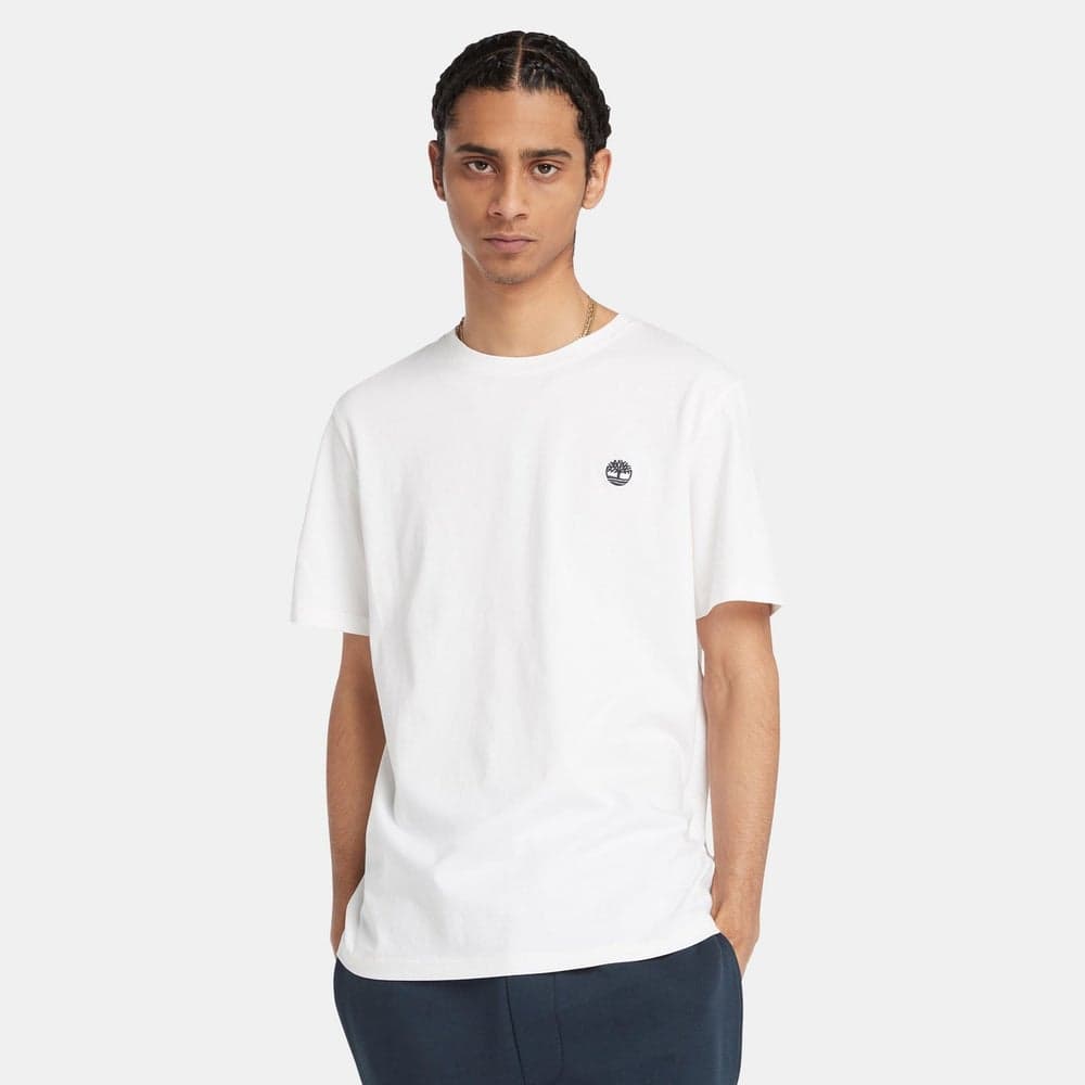 Men’s Dunstan River Classic White Crew T-Shirt - Image 1