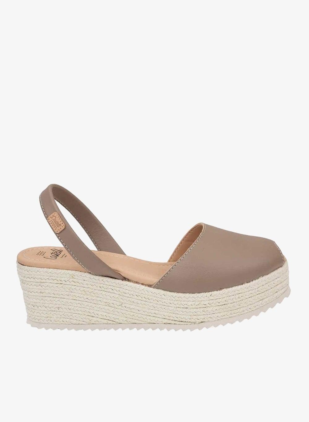 2176HTOYCIERVO Taupe Slingback Wedge Heels - Image 1