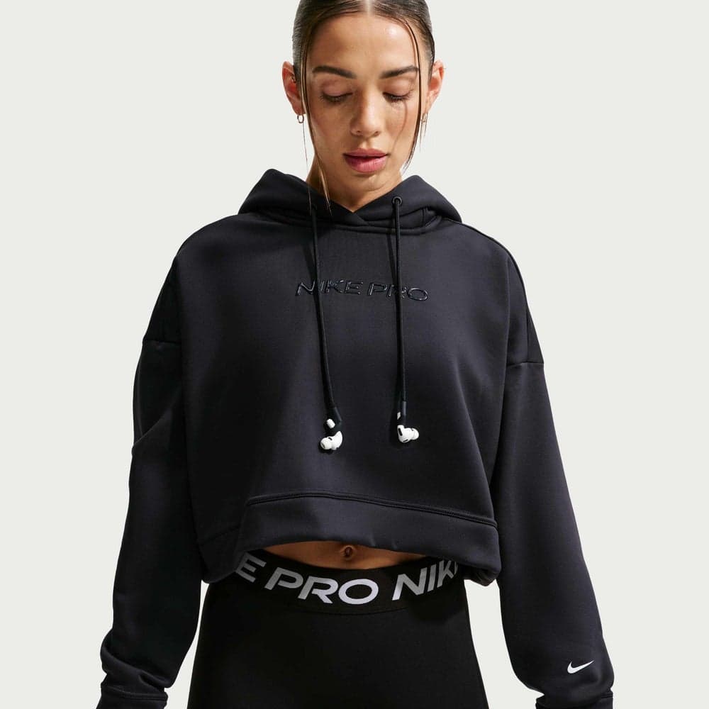 Nike Women’s Pro Therma-FIT Cropped Training Hoodie - Image 1
