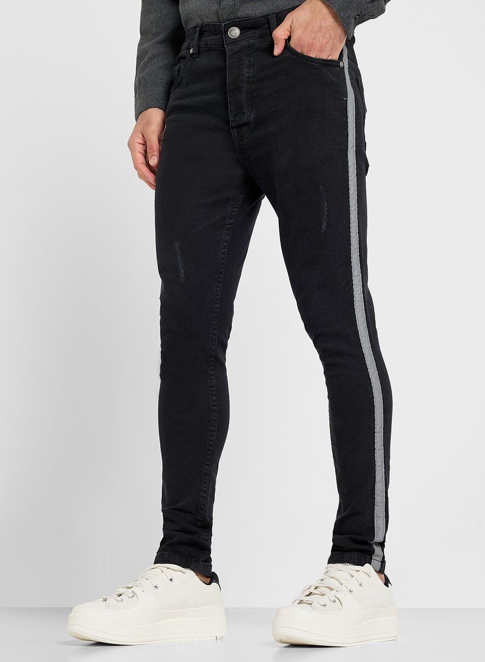 Men’s Grey Skinny Fit Jeans Mjn Reflect - Image 1
