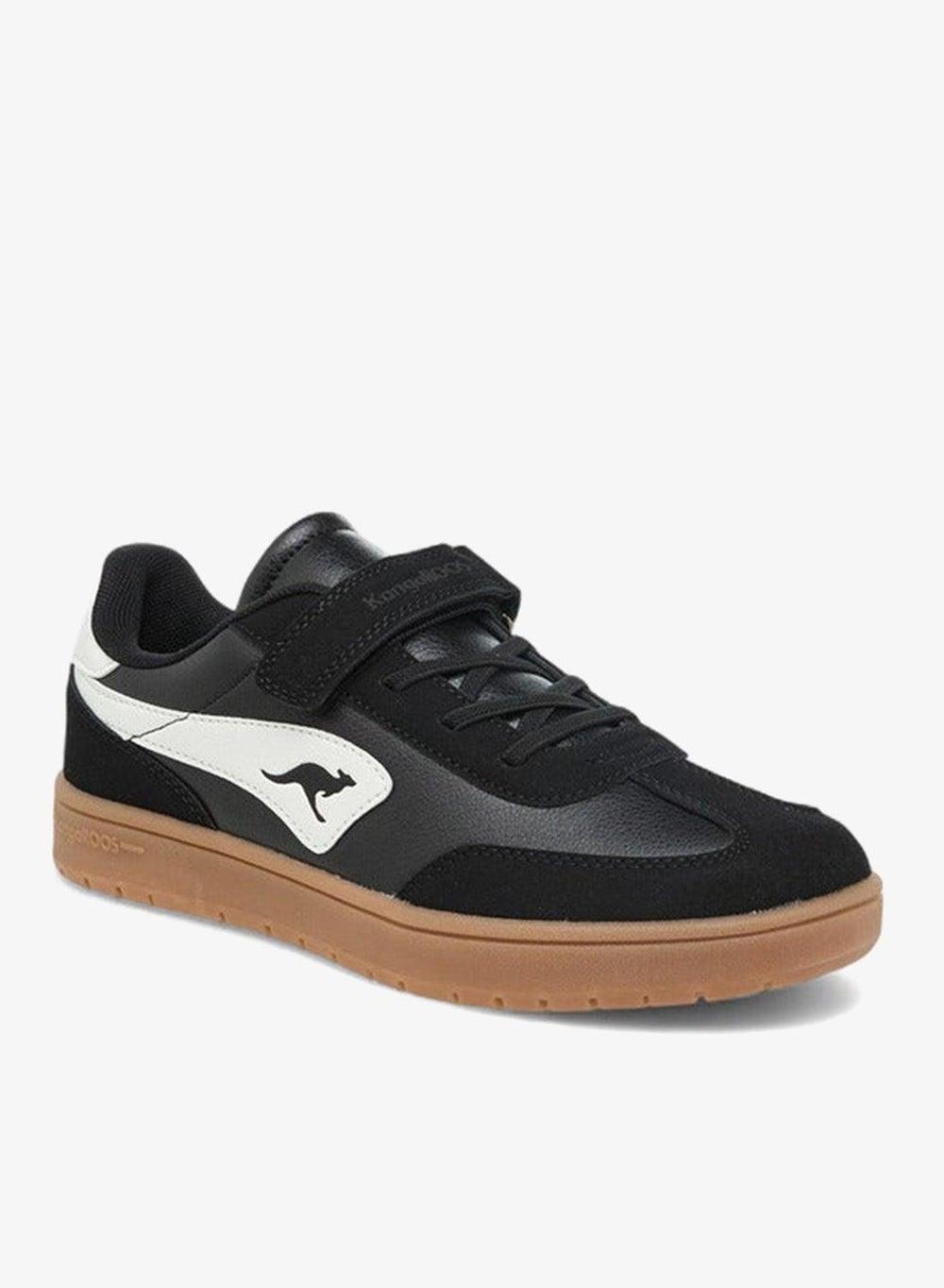 Women’s Panelled Black Sneakers 10407 W Hook Closure - Image 1
