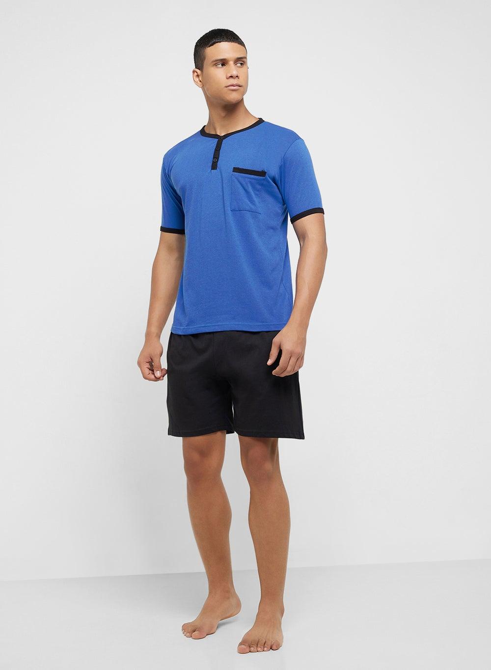 Adan NW 25 Men’s Premium Nightwear T-Shirt & Shorts Set - Image 1