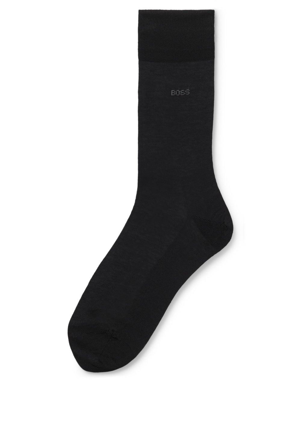 BOSS Mercerised Egyptian Cotton Logo Socks 50469837001 - Image 1