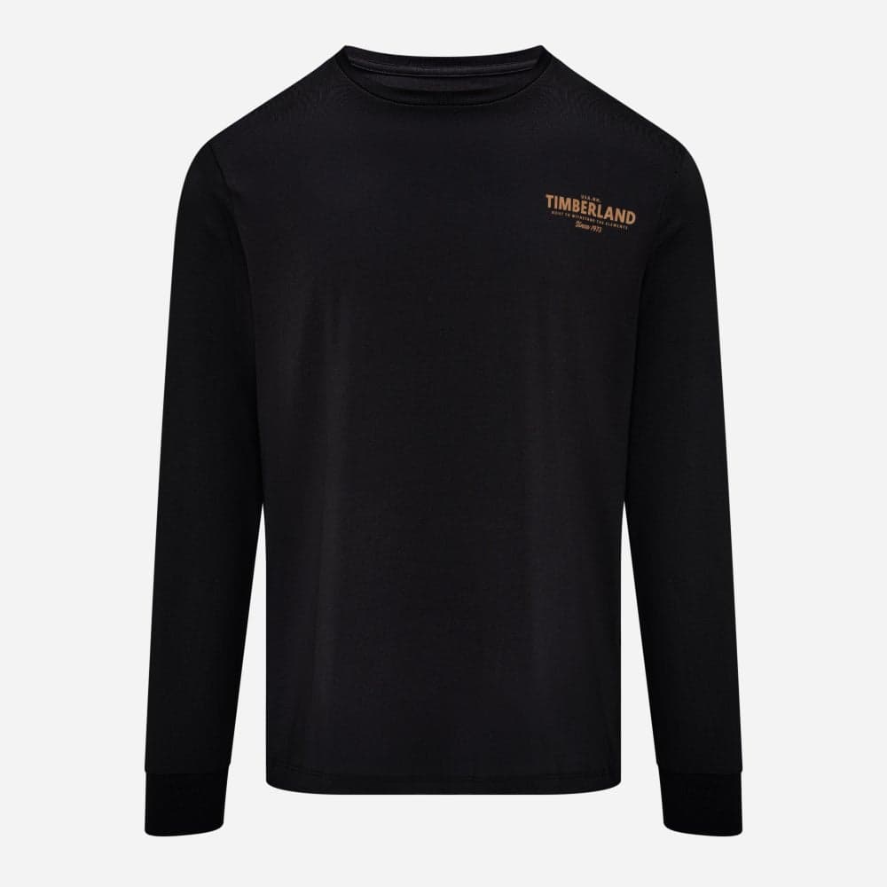 Timberland Vintage Logo Long Sleeve T-Shirt Black - Image 1