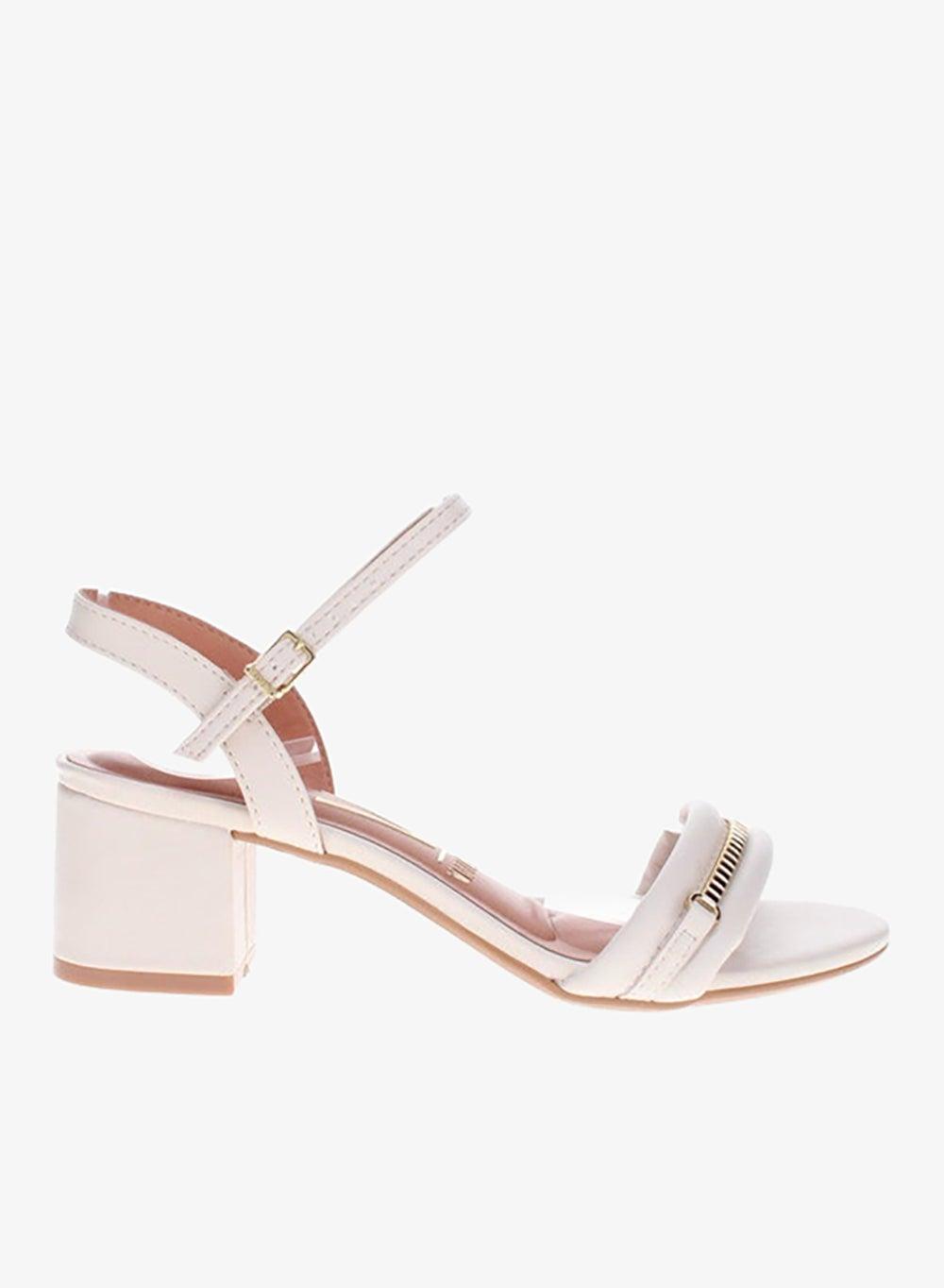 Off-White Slingback Low Heel Sandals for Women - Image 1