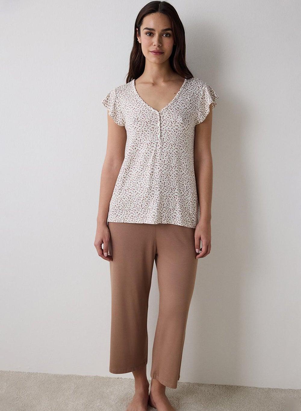Penti Mix Lilah Capri Pajama Set 3/4 Sleeve - Image 1