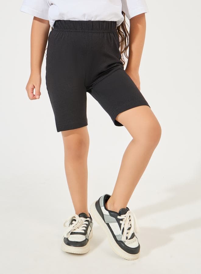 Styli 2111374201 Black Basic Cycling Shorts - Image 1