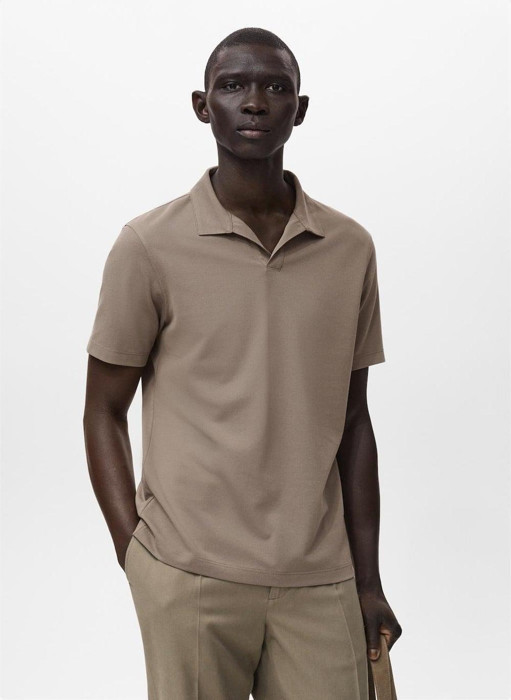 Slim Fit Cotton Blend Piqué Polo 17041231 - Image 1
