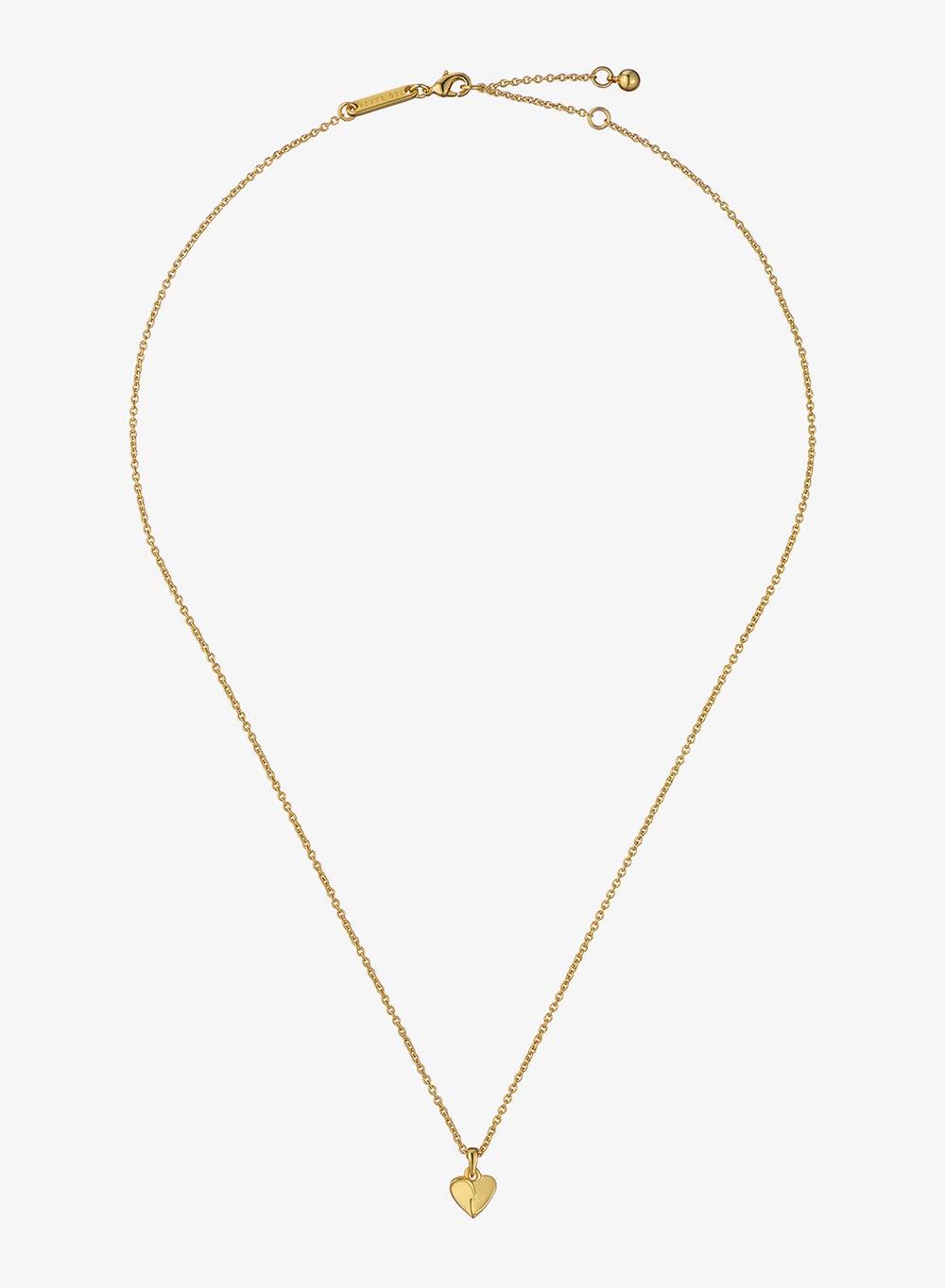 Alicia Abstract Heart Pendant Necklace TBJ4101 Gold - Image 1