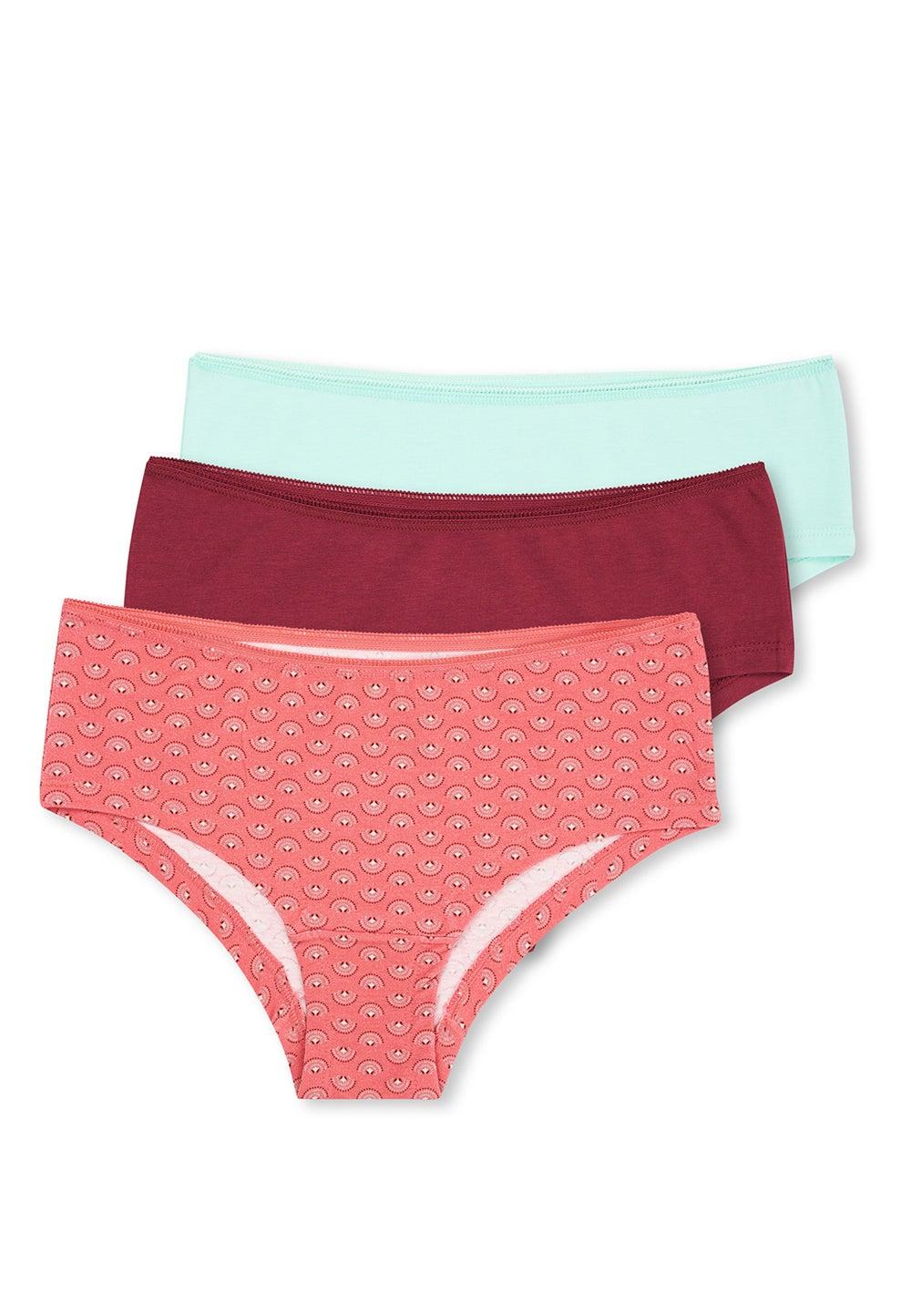 3 Pack Geometric Mid-Rise Cotton Blend Hipster Set - Image 1