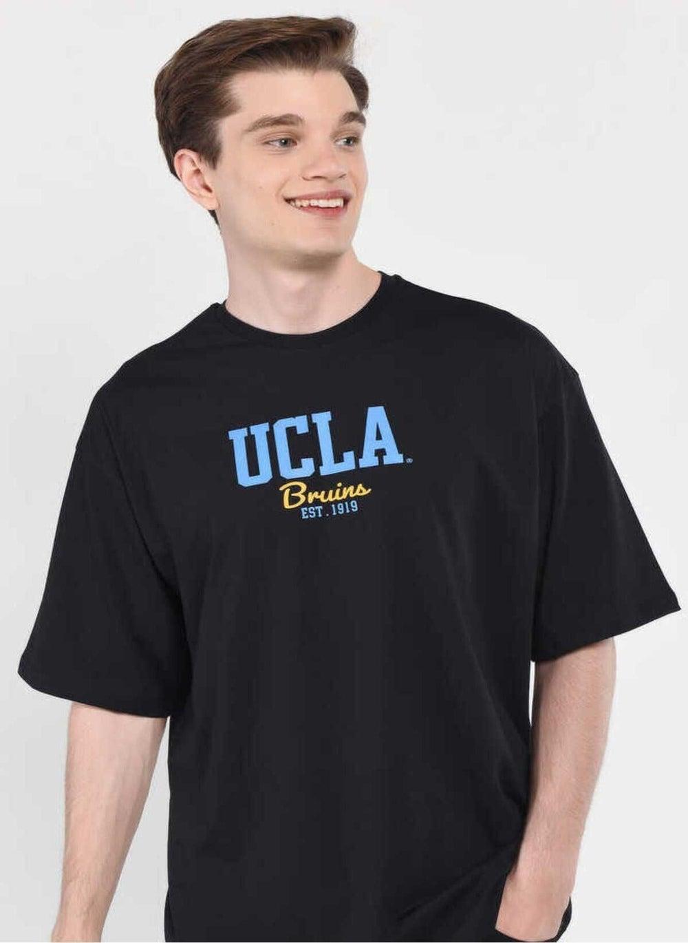 HUNTER Oversized Black Graphic Cotton T-Shirt - Image 1