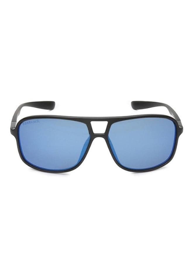 AW 2018 Blue Lens Square Aviator Sunglasses - Image 1