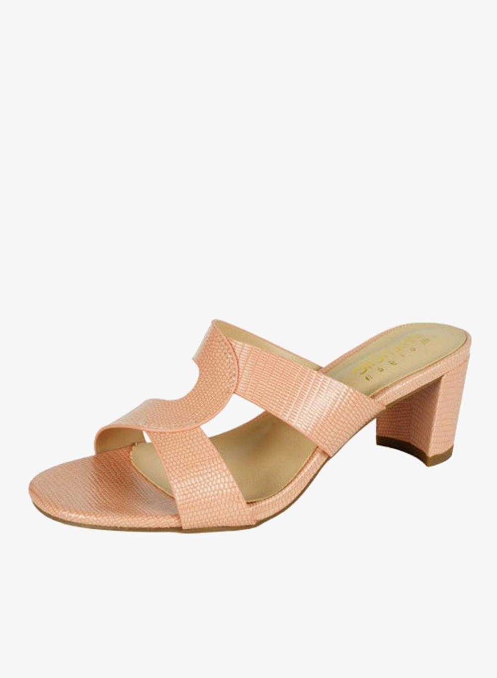 Michelle Morgan 092-2666 Pink Block Heel Mules - Image 1