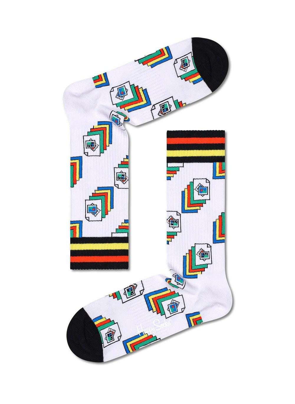 Photos Thin Crew Sock – Multi-Color Cotton Comfort - Image 1