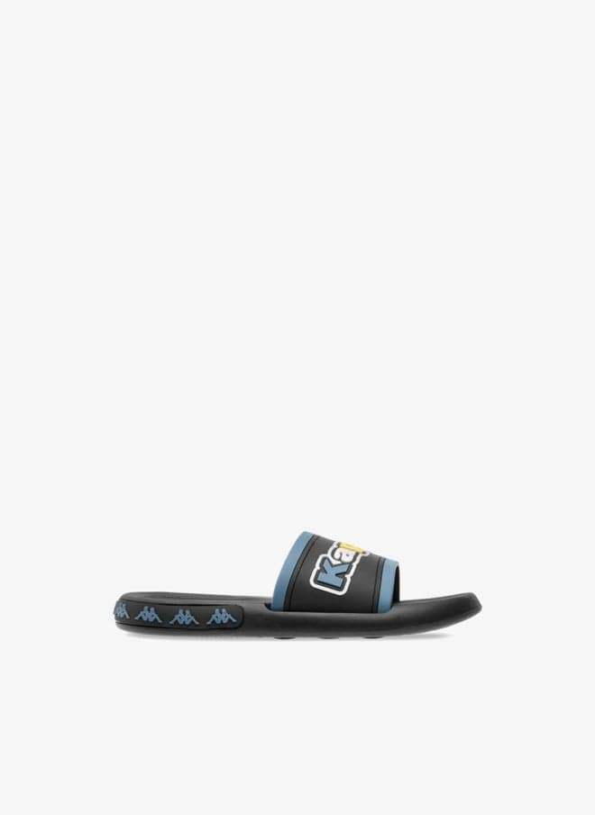 Boys' Black Logo Slip-On Slides 951366R - Image 1