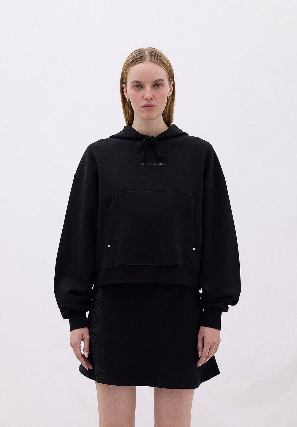 Les Benjamins Hoodie 402 Cropped Logo Sweatshirt - Image 1