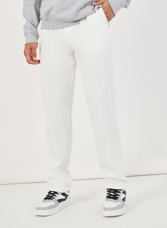 Styli Premium Textured Knit Pants 7004514336 White - Image 1