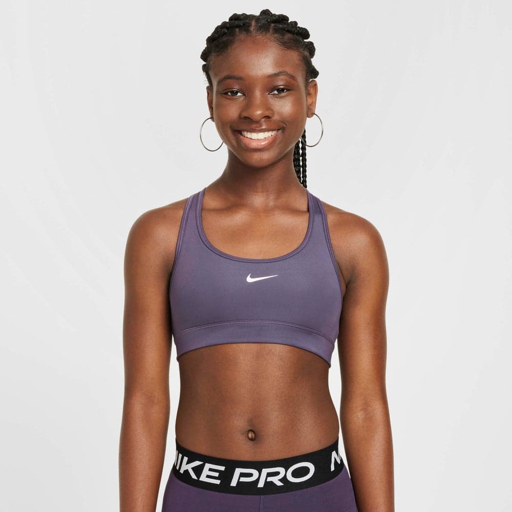 Nike Swoosh Kids Medium-Support Sports Bra Nkfj7161 573 - Image 1