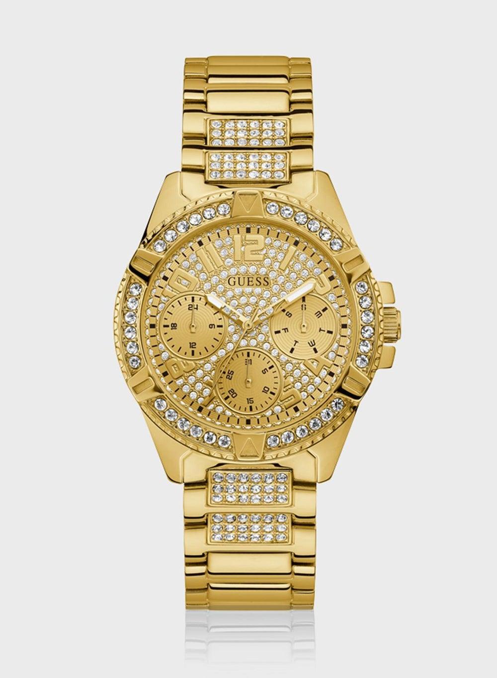 Crystal Glitz Gold Chronograph Watch W1156L2 - Image 1