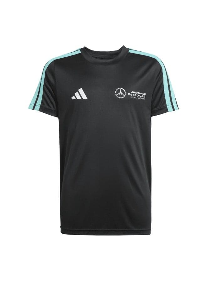 Mercedes AMG Petronas DNA Tee Youth Black White - Image 1