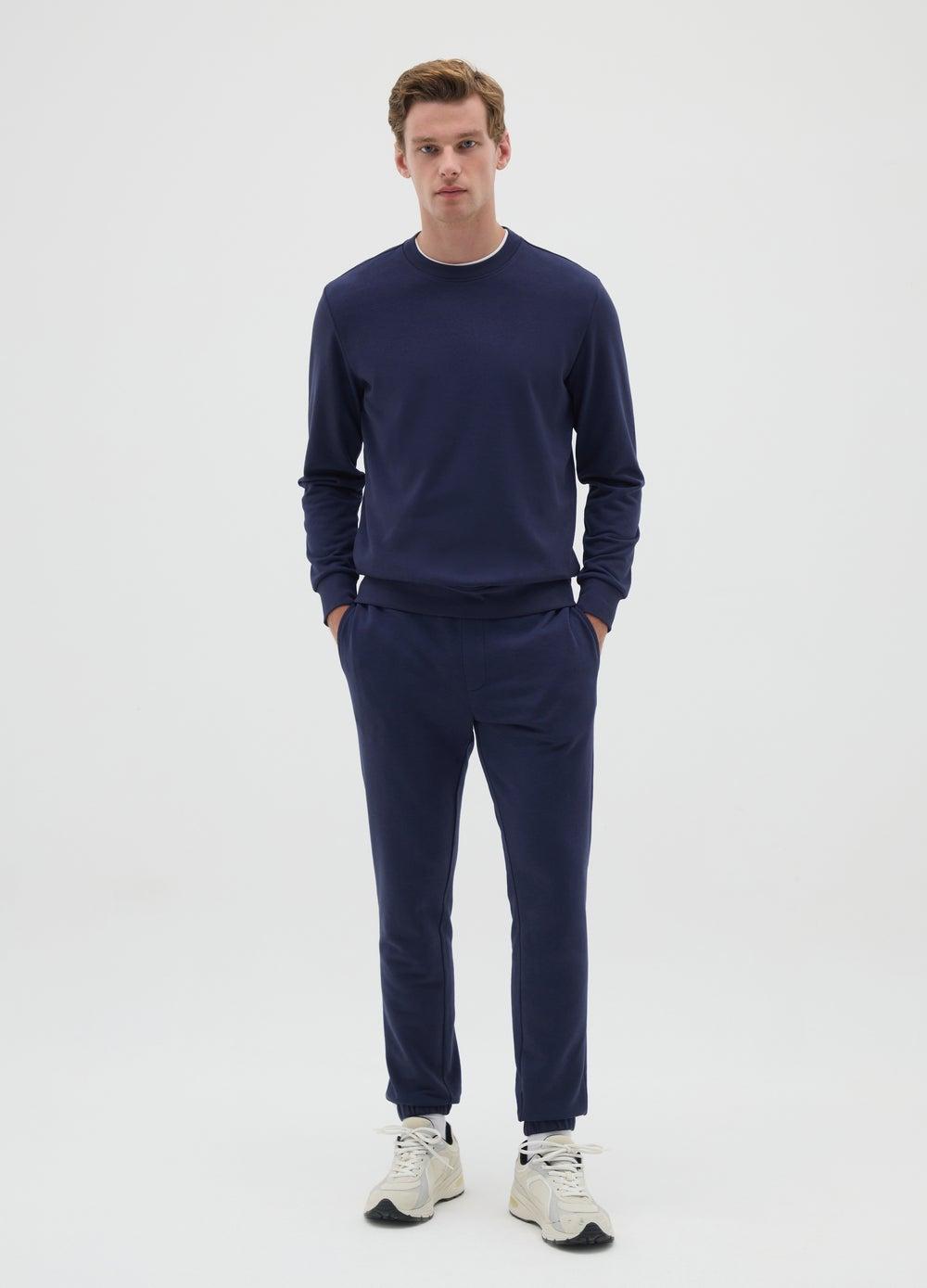 Men’s Blue Cotton Blend Joggers Regular Fit OVS - Image 1