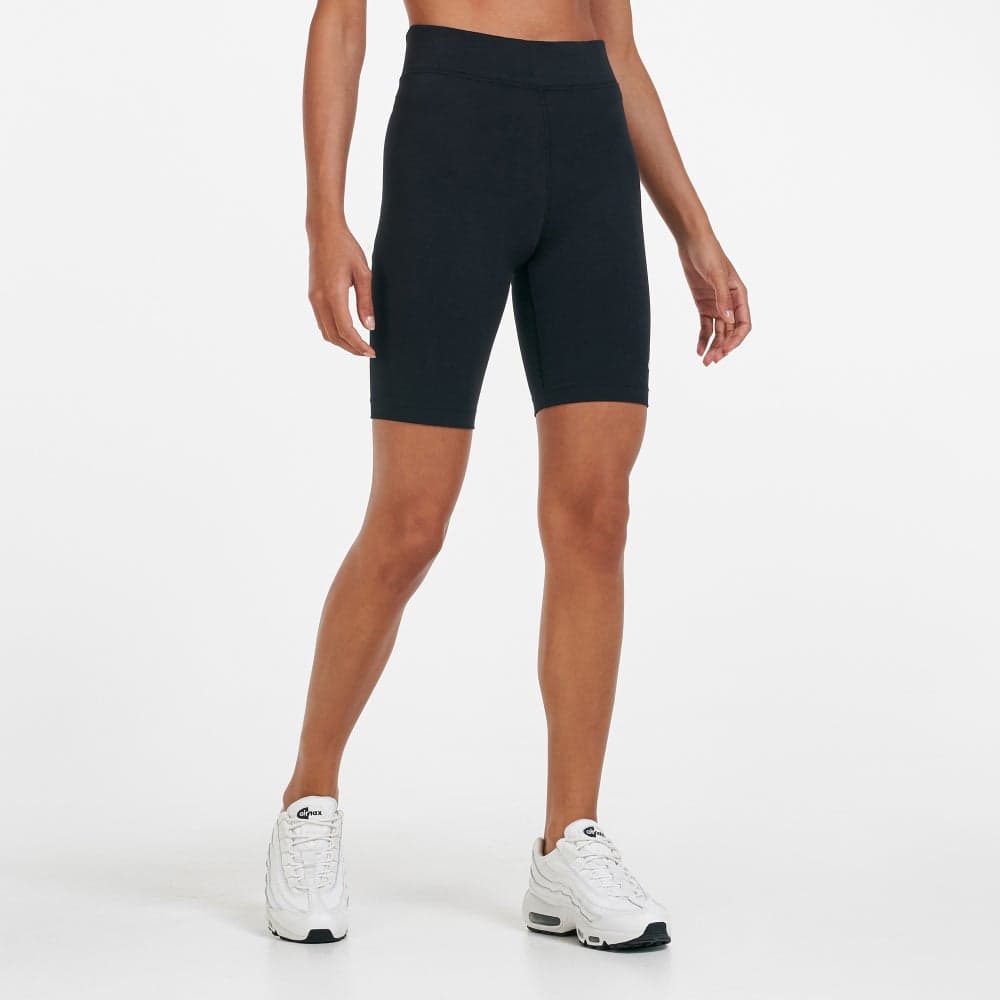 Women’s Essential Mid-Rise Biker Shorts Black - Image 1
