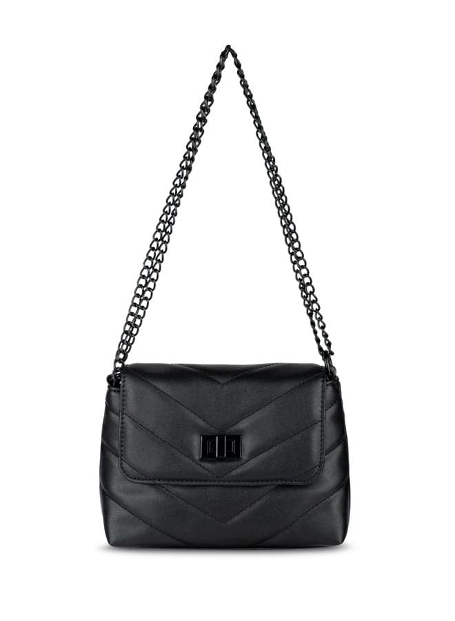 Quilted Black Chain Shoulder Bag Vi20441465 - Image 1