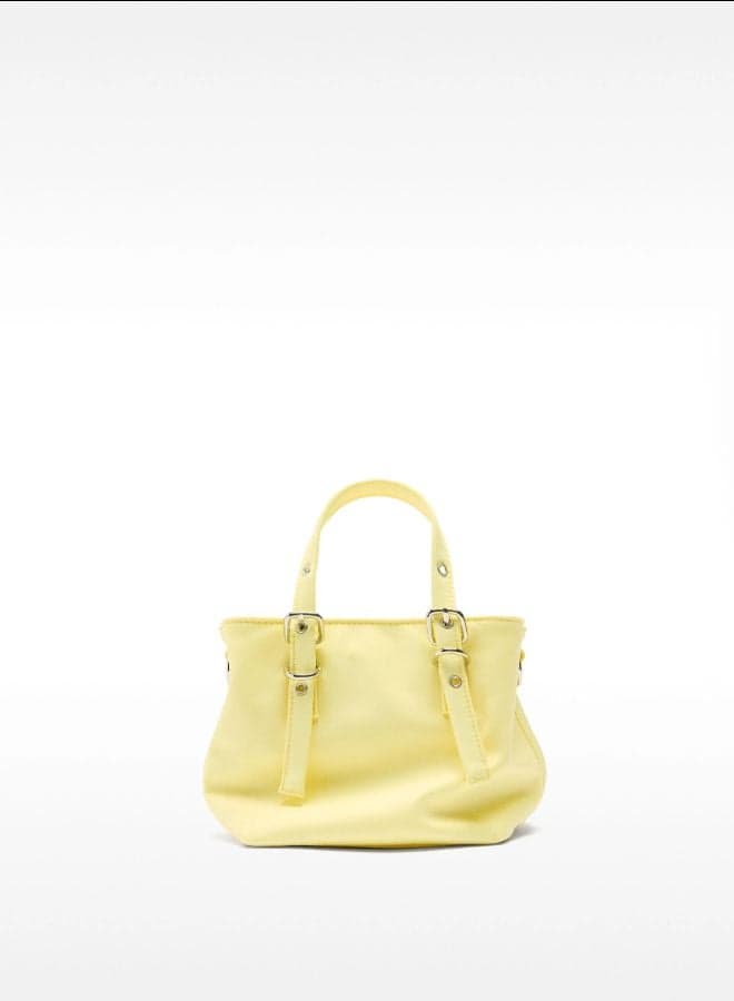 237565 Yl Nylon Tote Bag in Vibrant Yellow - Image 1