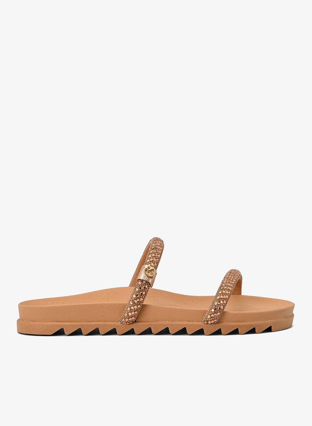 Papete Basic Cristal Glacê Flat Sandal - Image 1