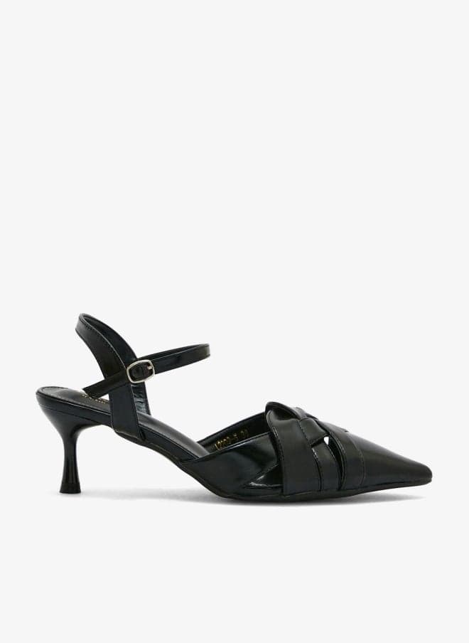 Interwoven Ankle Strap Pointed Pump L2209 5 - Image 1