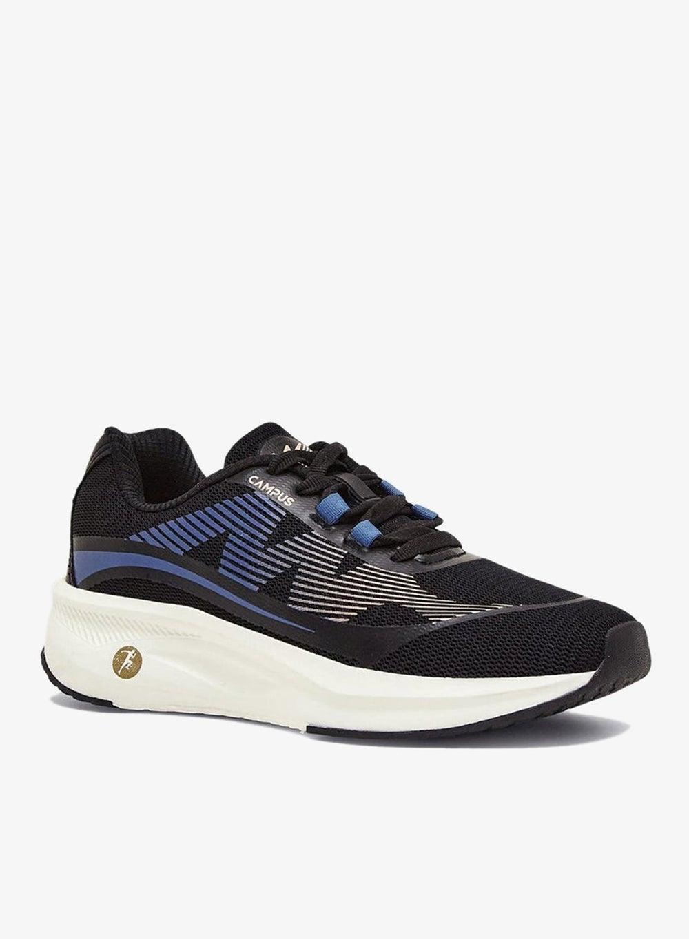 Campus Ciara Dual-Tone Black Low-Top Sneakers - Image 1