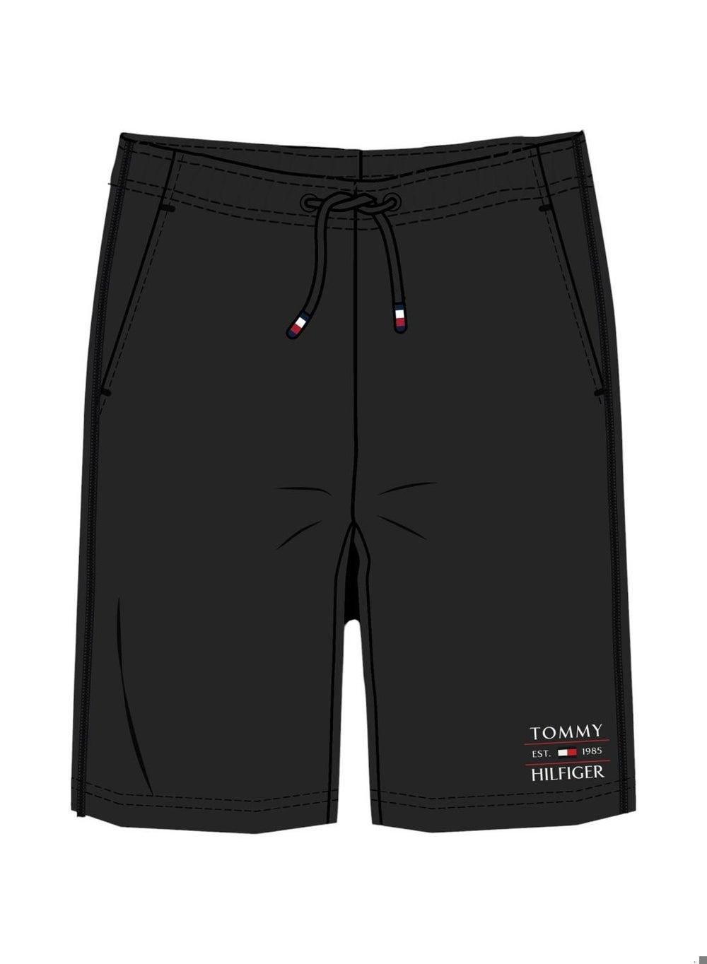 Tommy Flag Hilfiger Boys Jogger Sweat Shorts Black - Image 1