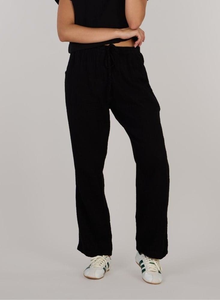 Relaxed Straight-Leg Cotton Trousers - Image 1
