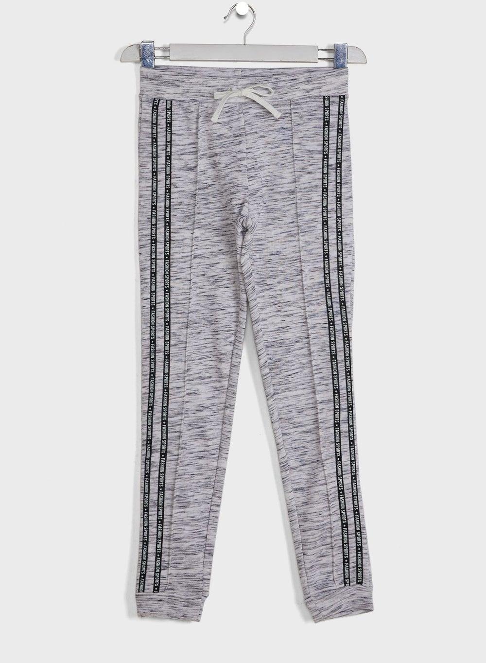 Girls Grey Marl Knitted Sweatpants Jykbtng W03 - Image 1