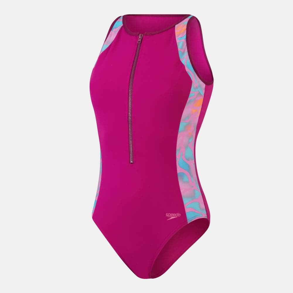 Speedo Women’s Hydra Panel Swimsuit ECO Endurance+ Purple - Image 1
