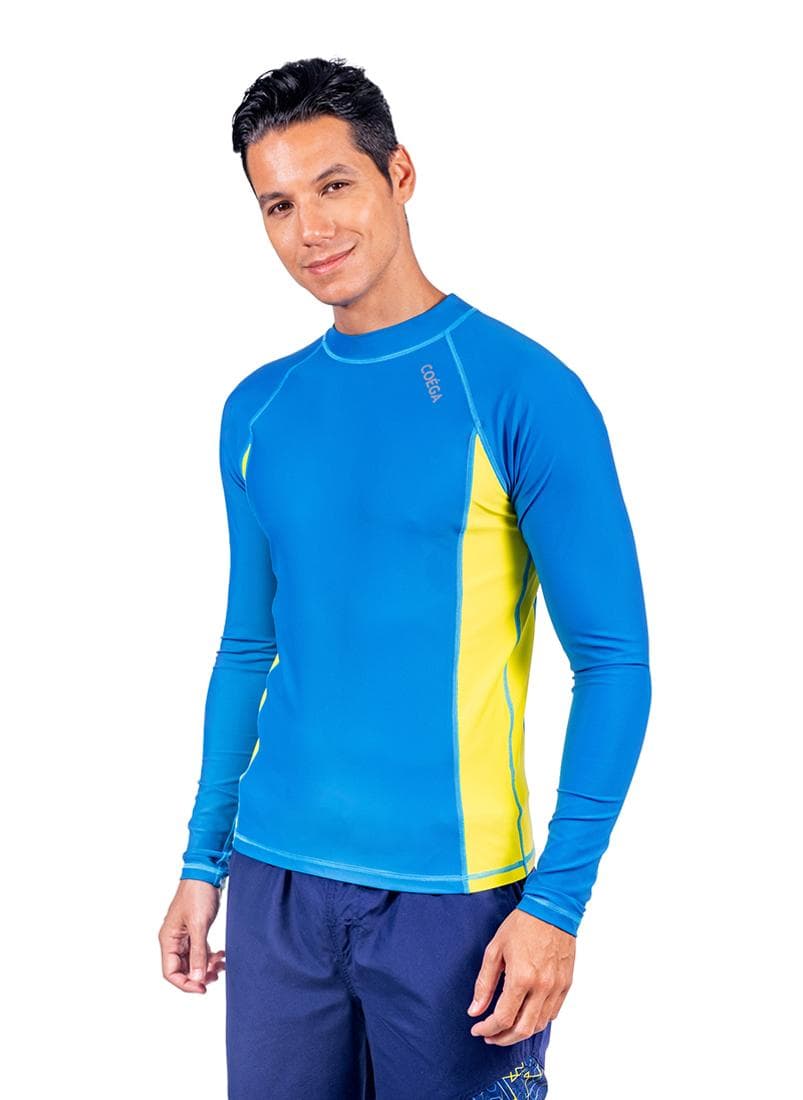 COEGA Men’s Navy Geometric Long Sleeve Rashguard - Image 1