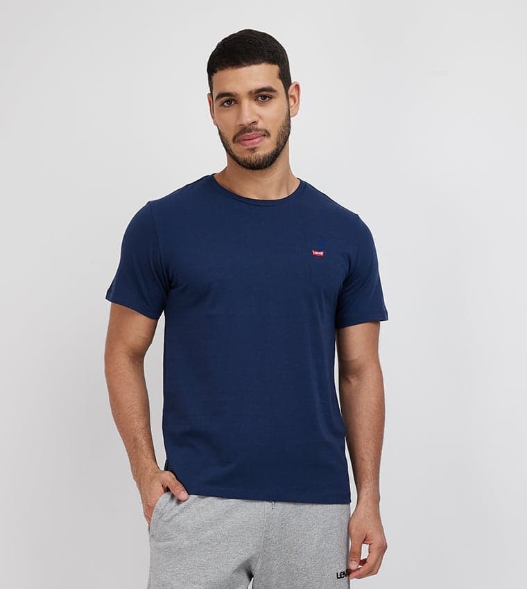 Levi’s® Housemark Blue Cotton Crewneck Tee 568090026 - Image 1