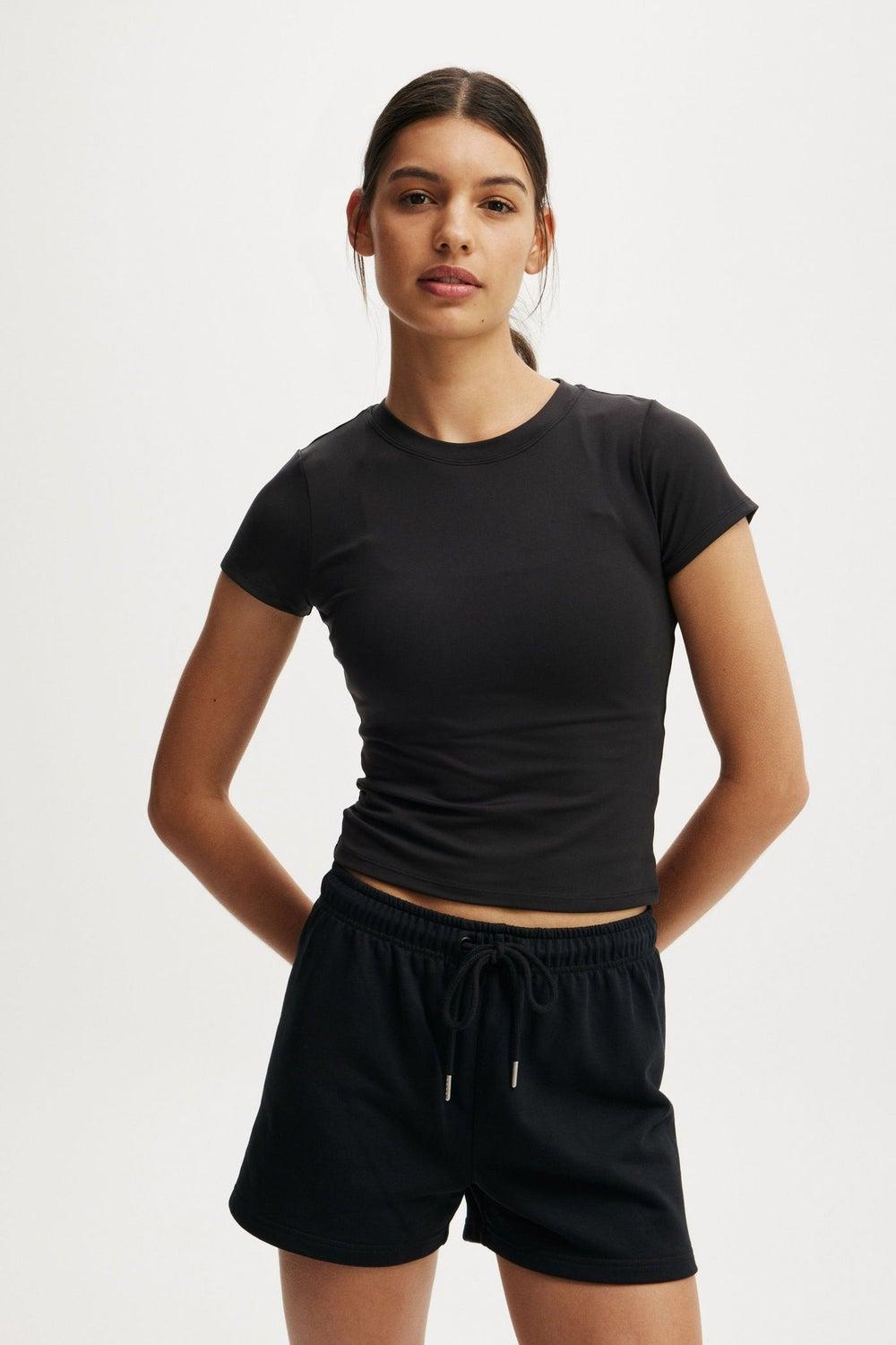 Ultra Soft Black Fitted T-Shirt for Women - Image 1