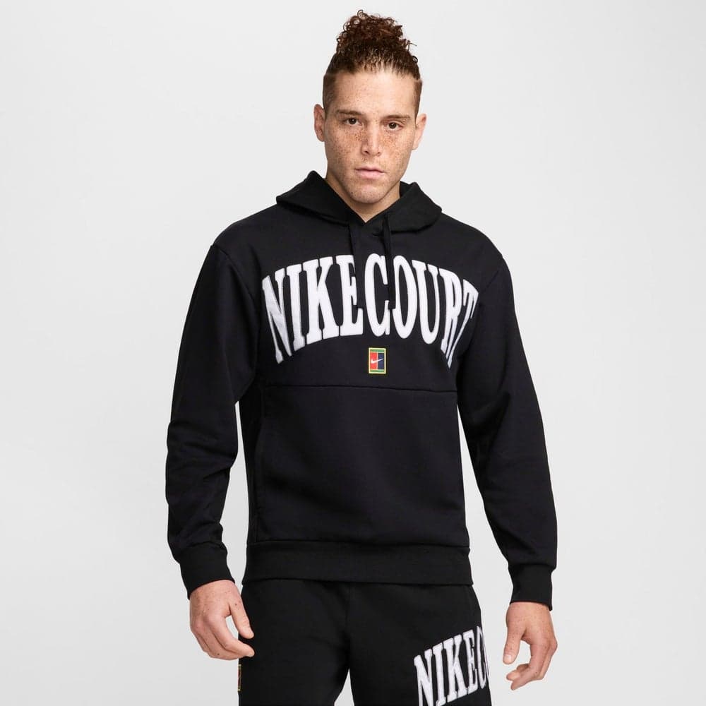 NikeCourt Men's Dri-FIT Fleece Tennis Hoodie Black - Image 1