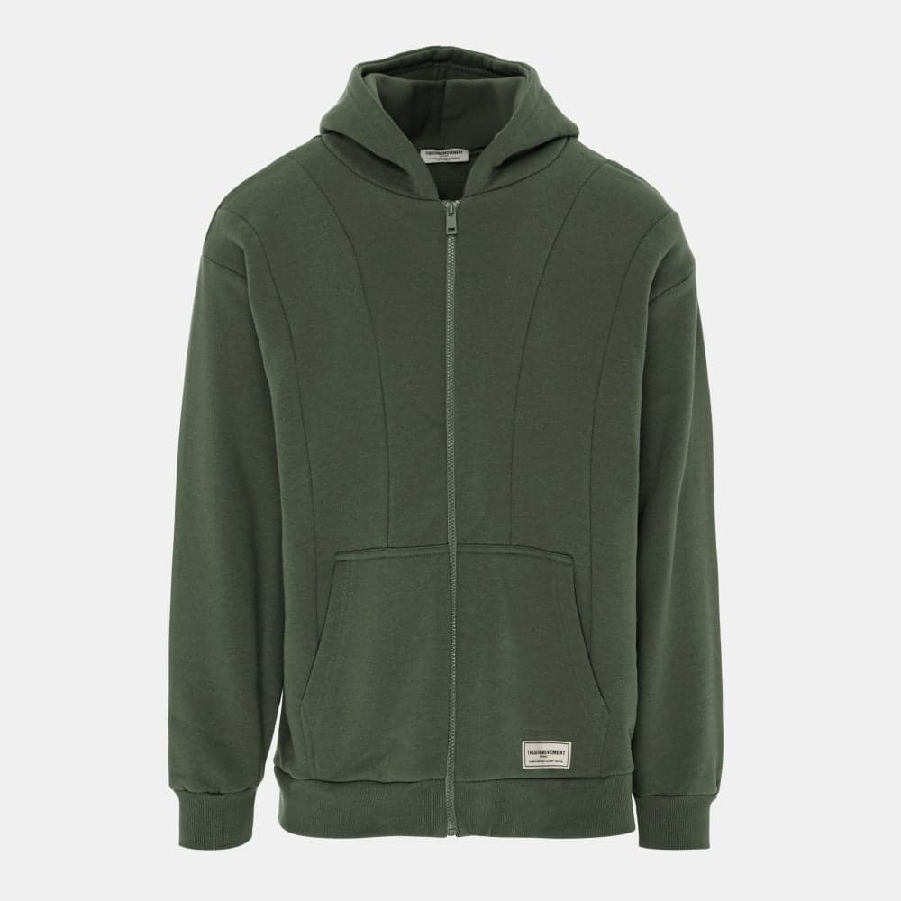 Global Print Green Hoodie – Organic Cotton Blend - Image 1
