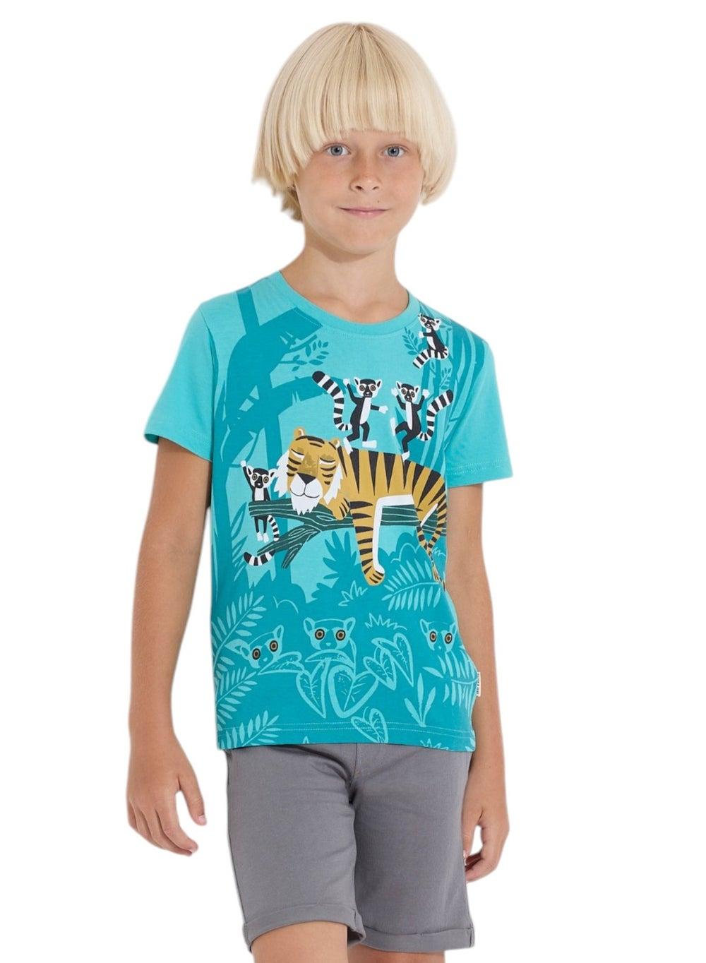 Victor & Jane Boys Cotton Summer Set Green Grey - Image 1
