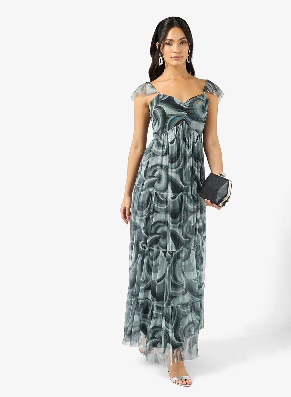 Melisa Ruched Tiered Maxi Dress Inn27083 - Image 1
