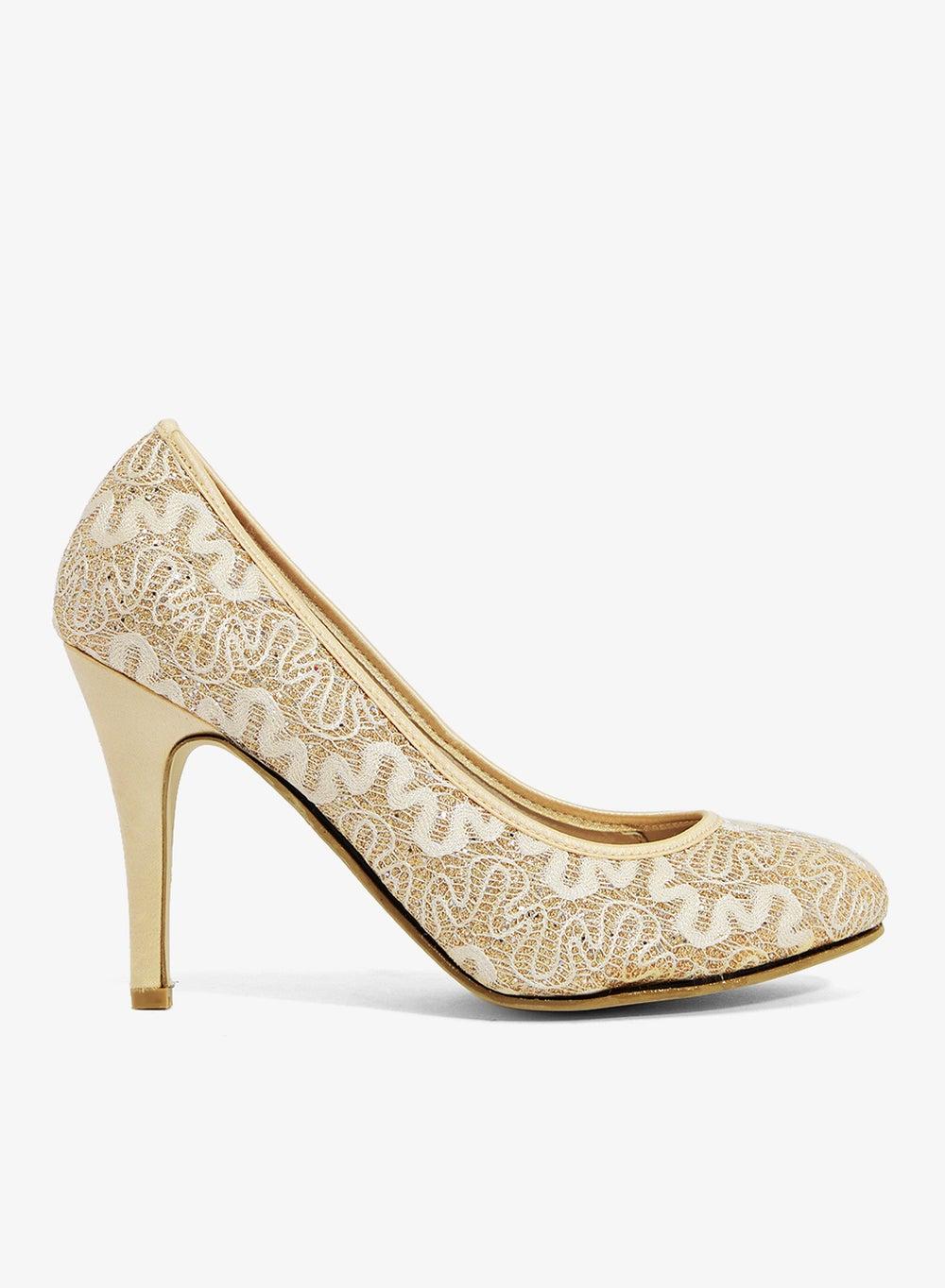 Champagne High Heel Heeled Pump for Women - Image 1