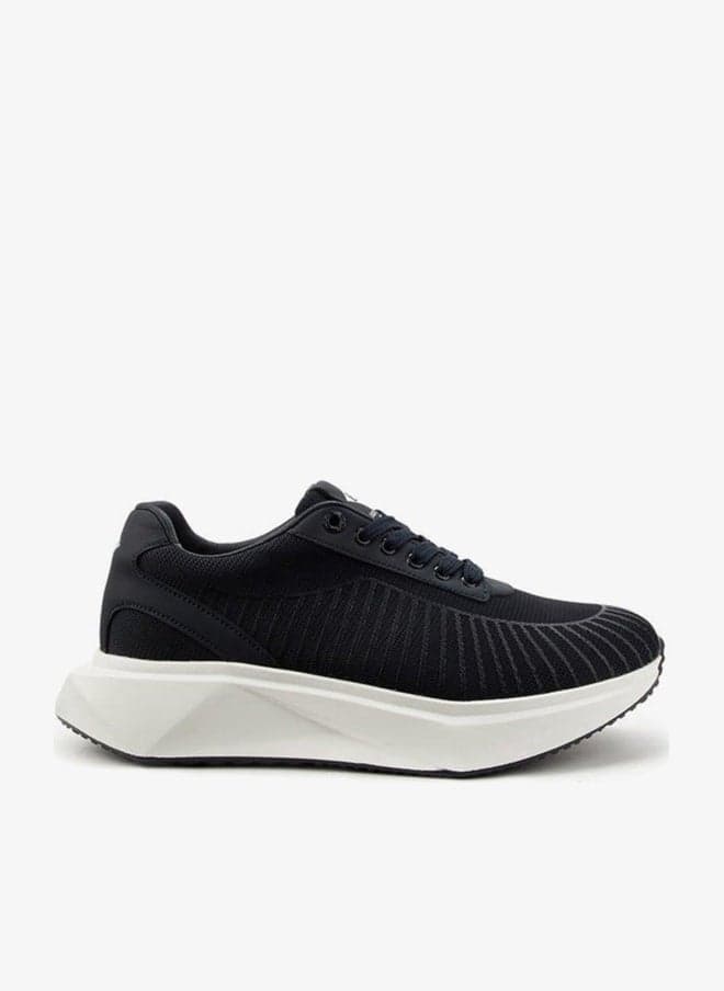 Onex R25Aw09660 Striped Lace-Up Sneakers Navy - Image 1