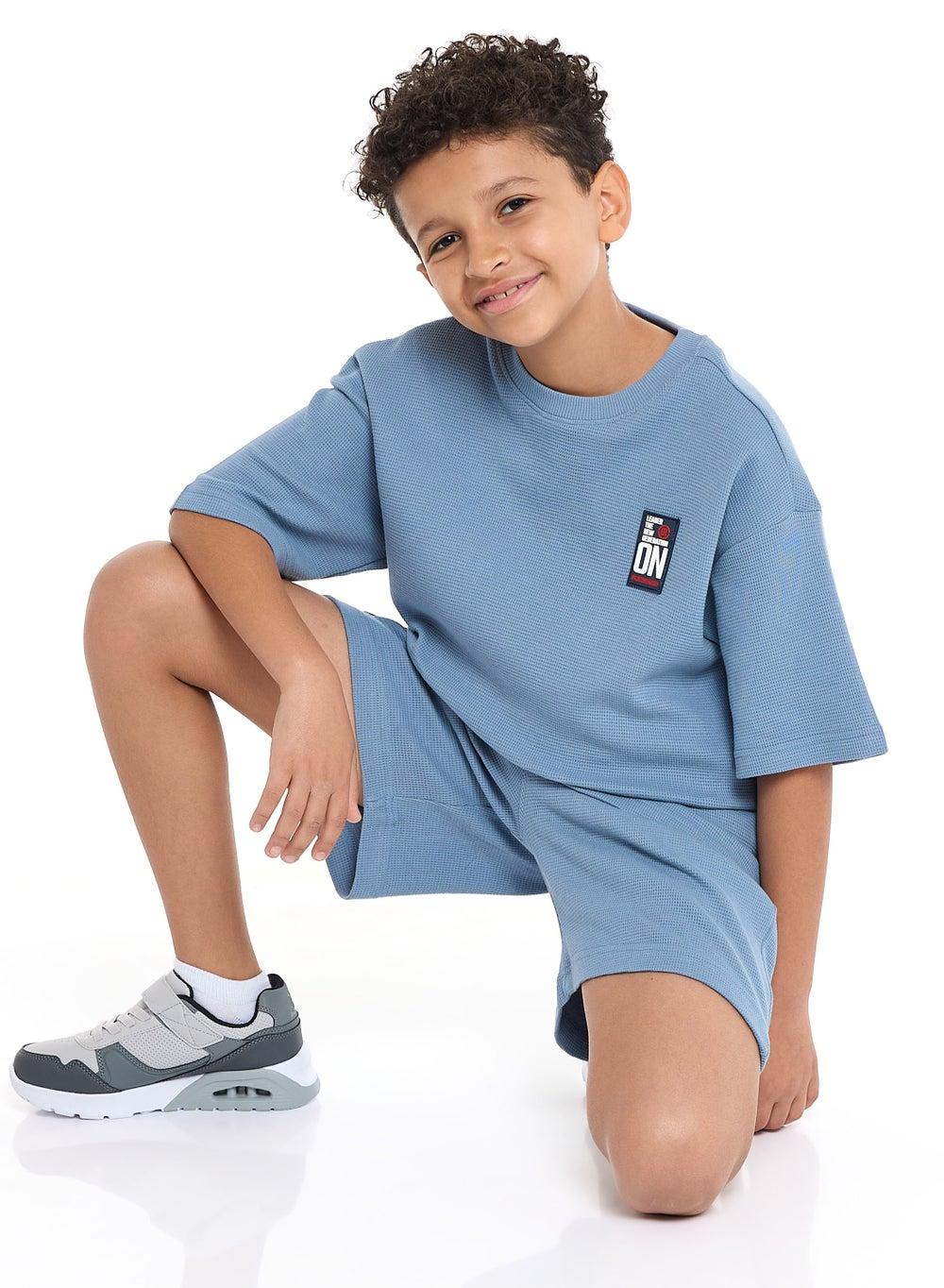 Victor & Jane Boys Cord Set Light Blue Outfit - Image 1