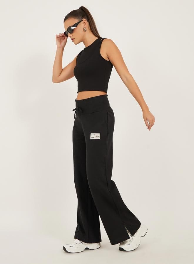 Black Badge Detail Wide Leg Joggers 7010571101 - Image 1